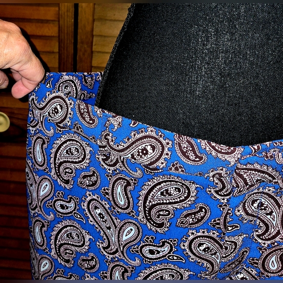 12P, Banana Republic Avery pants featuring a blue paisley print. - Picture 9 of 12